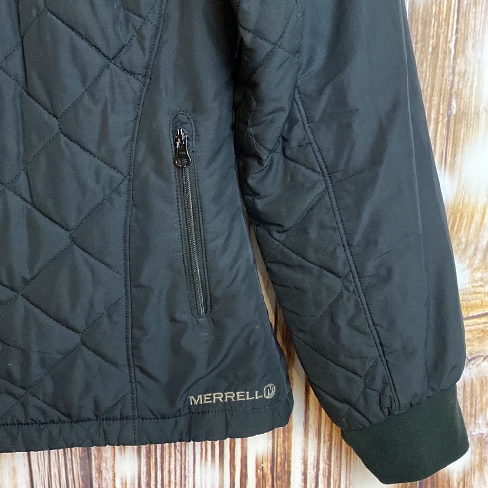 $220 MERRELL | All Season Black Quilted Trail Jacket women’s XS - Picture 3 of 10